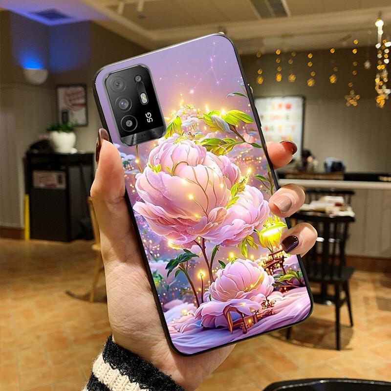 Natura kwiat piwonia róża etui na telefon do OPPO Reno 10x zoom 9 8 Pro 7 Pro 6 6Pro 5 4 Pro 3 Pro 2 2Z 7lite 8lite Reno 5 Z