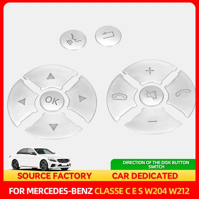 

Hot Interior Mouldings Car Interior Steering Wheel Button Switch Trim Cover Sticker For Mercedes Benz C E S Class W204 W212 W221