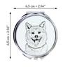Akita, Akita Inu - Pocket mirror with a dog, personalized mirror for a purse, compact mirror with Art-Dog brand print.