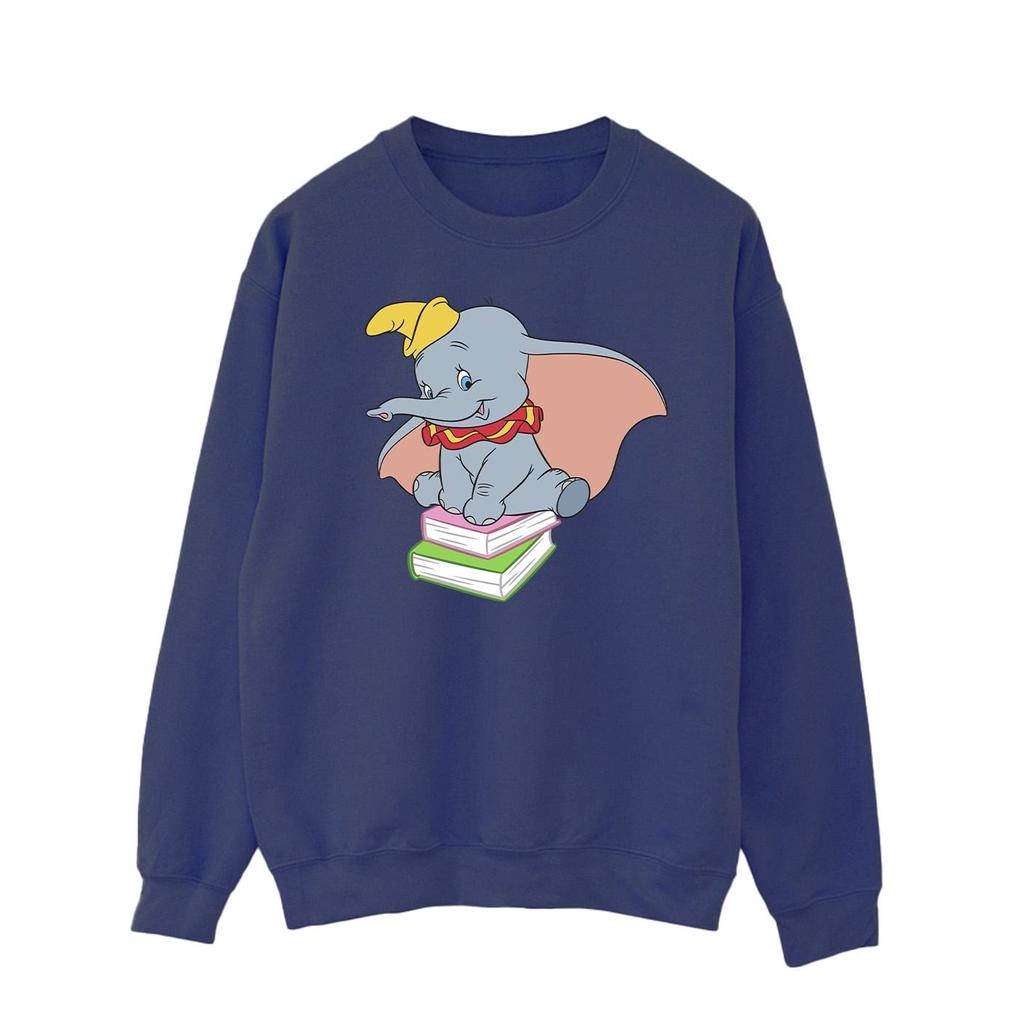 Disney Mens Dumbo Sitting On Books Sweatshirt