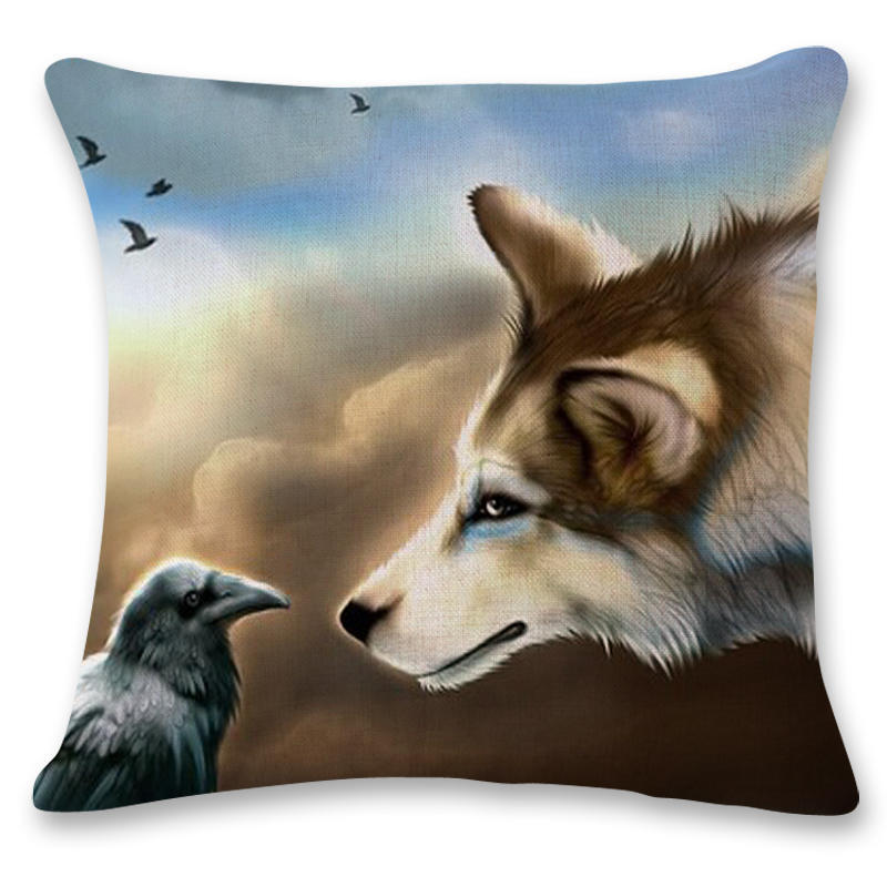 

Домашний декор наволочки автомобиль животное волк диван подушка спальня наволочка 45x45cm