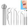 1pc Stainless Steel Toothpicks Pocket Set Portable Floss Pick Reusable Metal Toothpicks Tooth CleaningTool Kit With Storage Tube