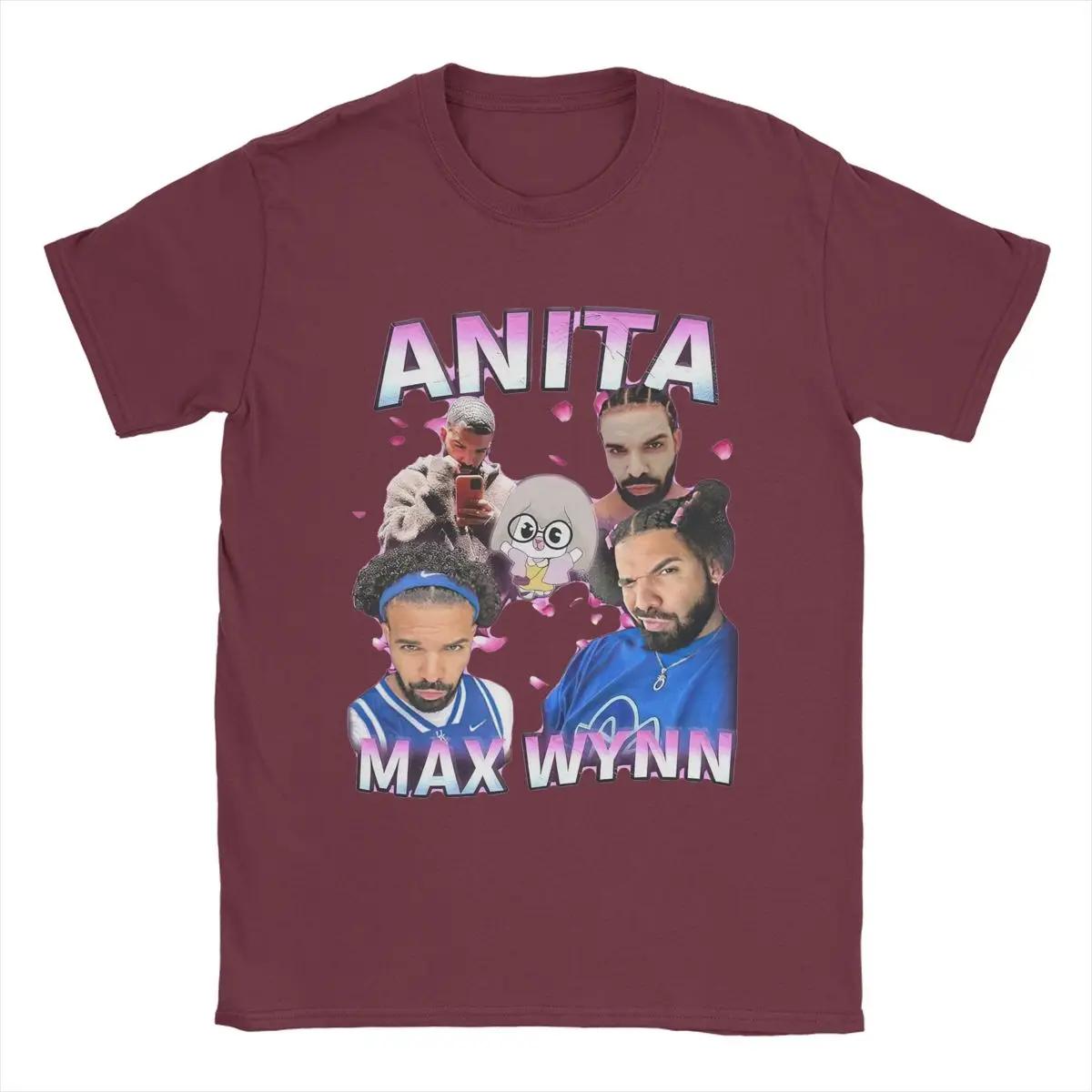 

Anita Max Wynn Meme Men s T Shirts Novelty Tees Short Sleeve Crew Neck T-Shirt Pure Cotton New Arrival Clothing XXXXXL бордовый