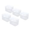 5PCS Sponge Transparent Storage Box Multipurpose Portable Clear Small Plastic Container
