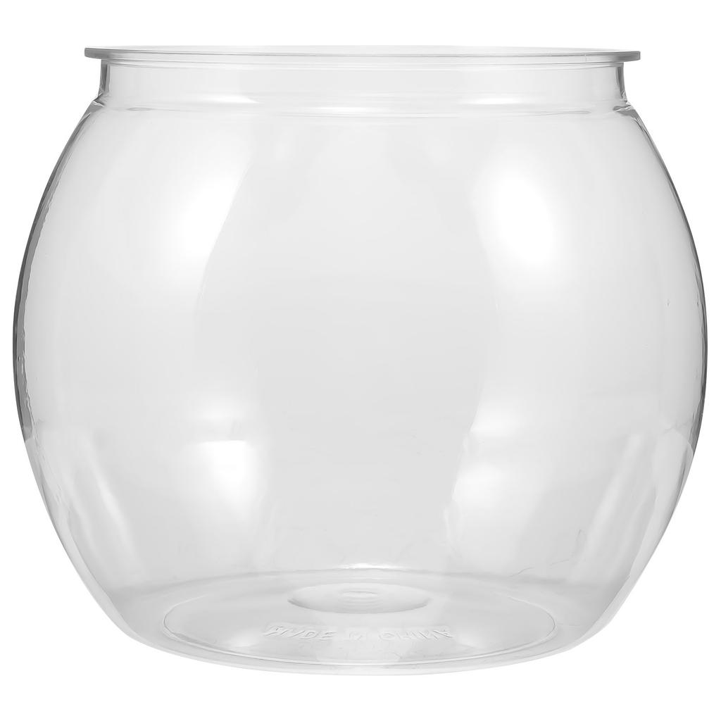 Transparent Fish Bowl Plastic Round Small Aquarium For Goldfish Turtle Desktop Decorative Tank Lightweight Clear Keeper