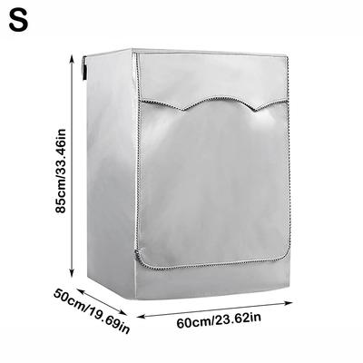 New Universal Washing Machine Cover With Roll Edge Silver Waterproof Cover Oxford Dust Proof Cover For Front Loading Machine