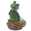 Cartoon Garden Frog Statue Resin Animal Sculpture Garden Decoration Frog Ornament  Balcony