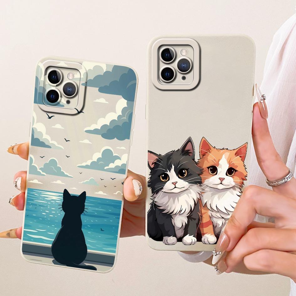 For iPhone 11 Pro Max Case New Cute Cartoon Rabbit Cat Soft Candy Silicone Shockproof Cover For iPhone 11 Pro iPhone11 TPU Shell