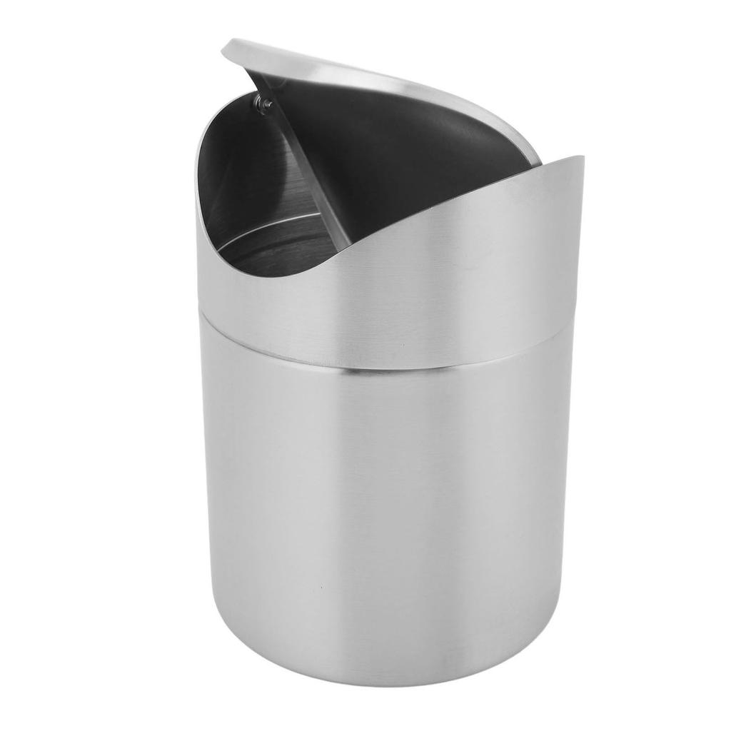 Mini stolní odpadkový koš s výklopným víkem Malý stolní malý odpadkový koš do auta kanceláře 304