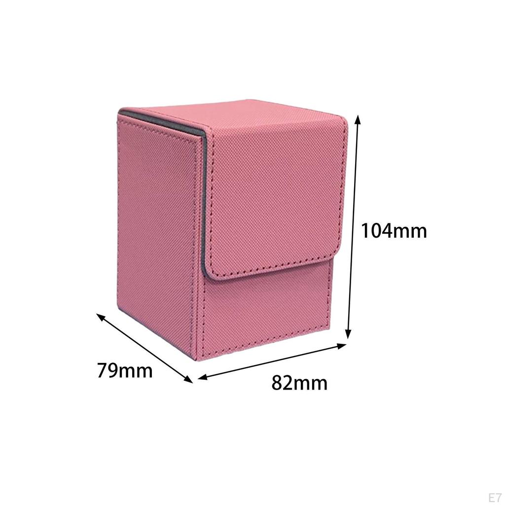 Card Deck Box Large Gathering PU Leather with Dividers Storage
