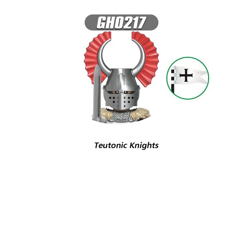 Mittelalterliche Ritter Serie Figuren Bausteine Krieger Soldaten Wachen Löwenherz Krankenhaus Deutscher Ritter Schlacht Hirte Kindergeschenk