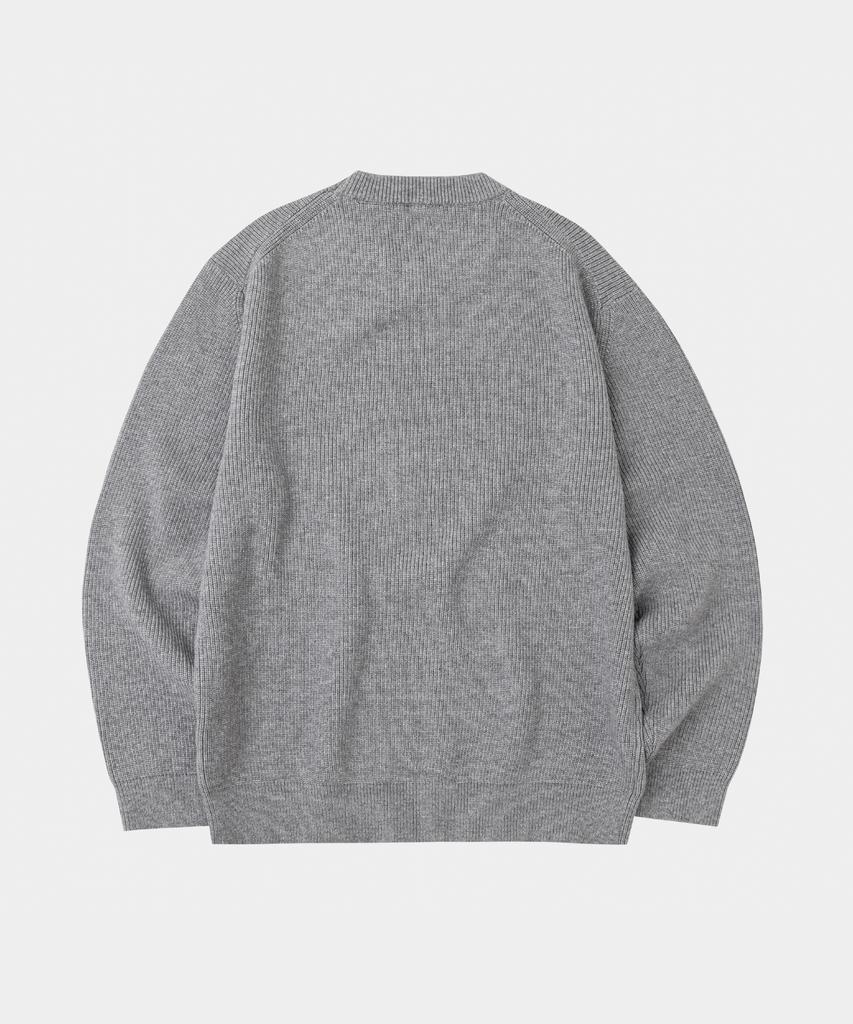 LETTERCOMO Essential Hazzi Round Knit Gray