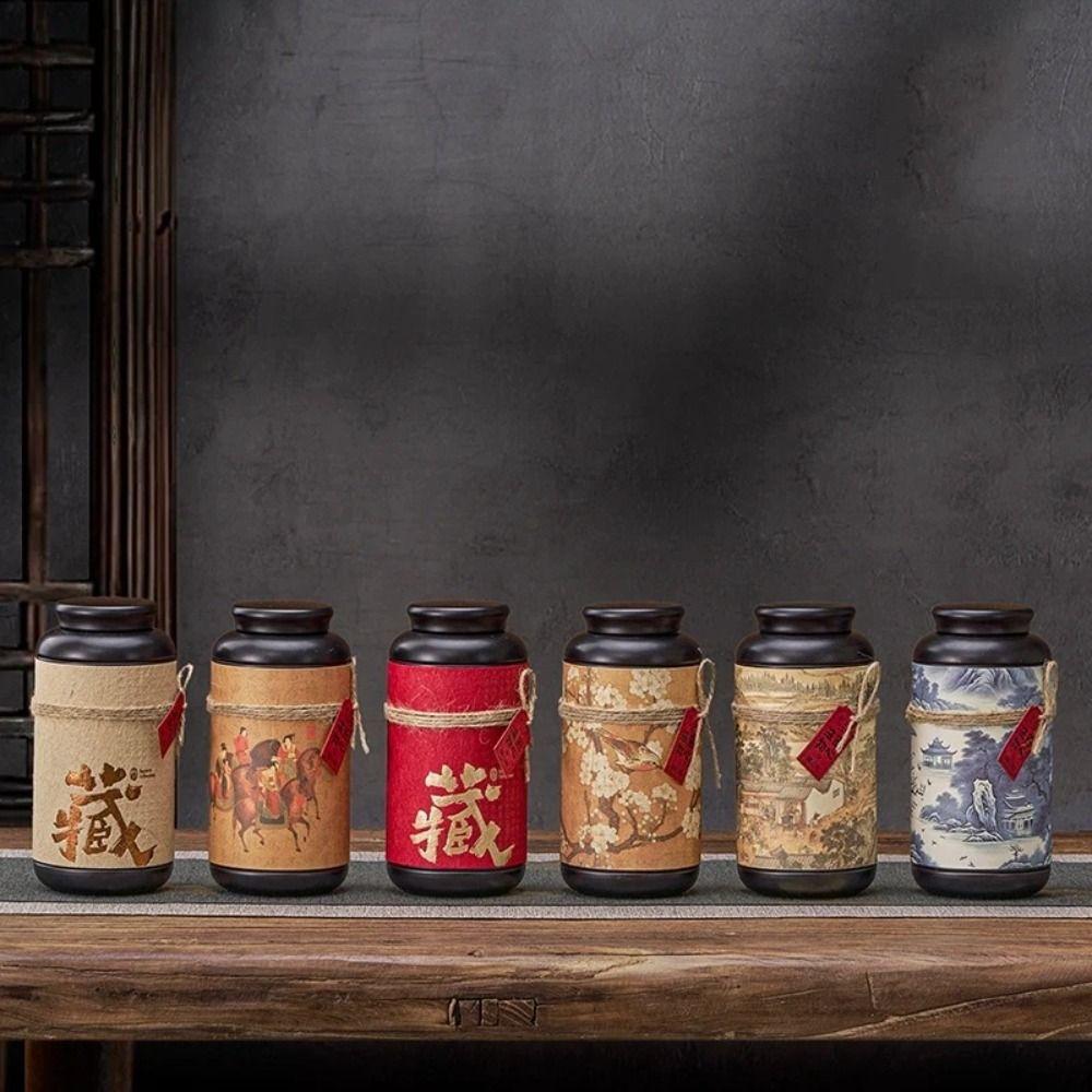 Portable Tea Can Vintage Metal Storage Box Decorative Accessories Tea Storage Jar Living Room