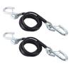 1 Pair Trailer Safety Cable 7 Feet - BX88196 Model,7500 Lbs Load Capacity,Coiled Design with S Hook, Black Color, Trailer Safety