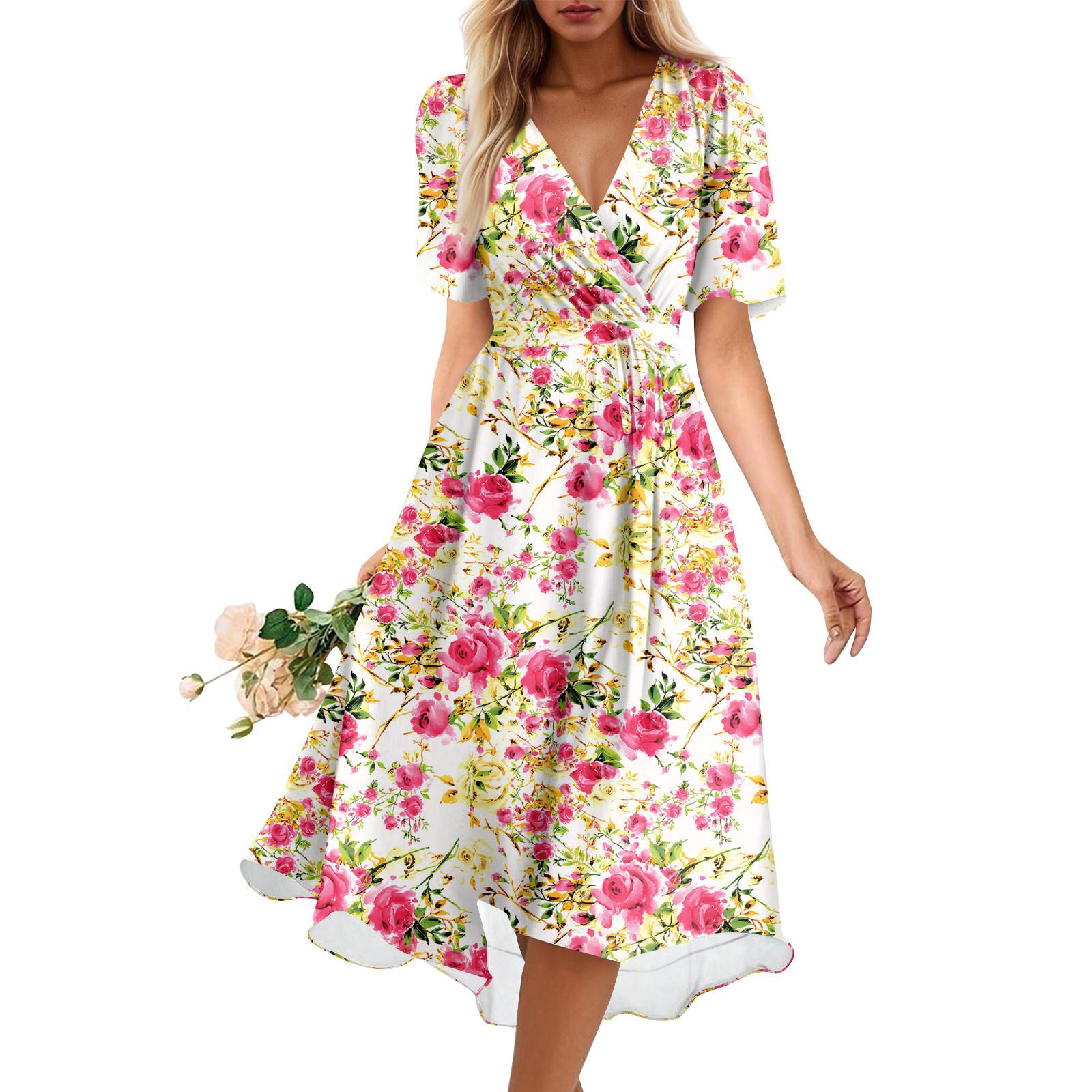 

Женское летнее платье, свободное платье-сарафан без рукавов с V-образным вырезом и карманами XL жёлтый