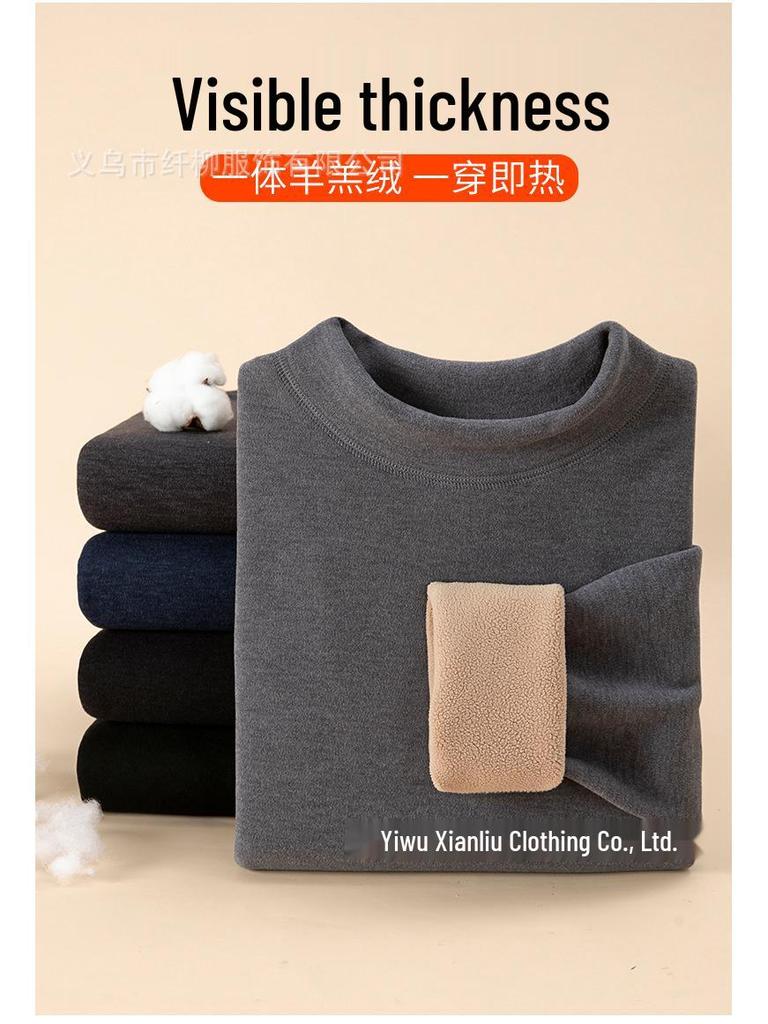 Men’s and Women’s Cozy Velvet Thermal Underwear Set for Autumn and Winter