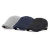 Korean Style Men Beret Hat British Style Forward Peaked Cap Adjustable Mesh Flat Cap  Summer