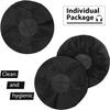 BBTO 300 Pieces Disposable Headphone Covers Non Woven Sanitary Fabric Headset Earphone Covers for Ear Pad Headphones(L-11 cm,Black)