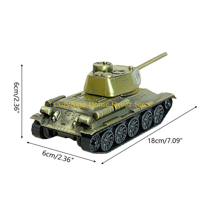 92MF Alloy for Tank Model Metal Mechanical Desktop Crafts Metal Ornament for Home Bedroom Living Room Decoration Gift