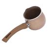 Nonstick Milk Pan 8cm Dia Single Handle Aluminum Alloy Cooking Pot for Coffee Butter ChocolateBrown