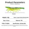 9.5cm 4.5g Soft Fishing Lure Hookless Prawn Fishing Bait Shrimp Fishing Lure  For Trout Fishing