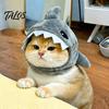 Winter Plush Warm Headgear Cat Shark Hood Hat, Headgear, Cozy Cute Soft Polyester Pet Headwear Hat Accessory for Cats Small Dogs Fun Photo Props