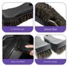 Horsehair Leather Textile Cleaning Brush for Car Interior Furniture Apparel Bag Shine Polishing Brush Auto Wash