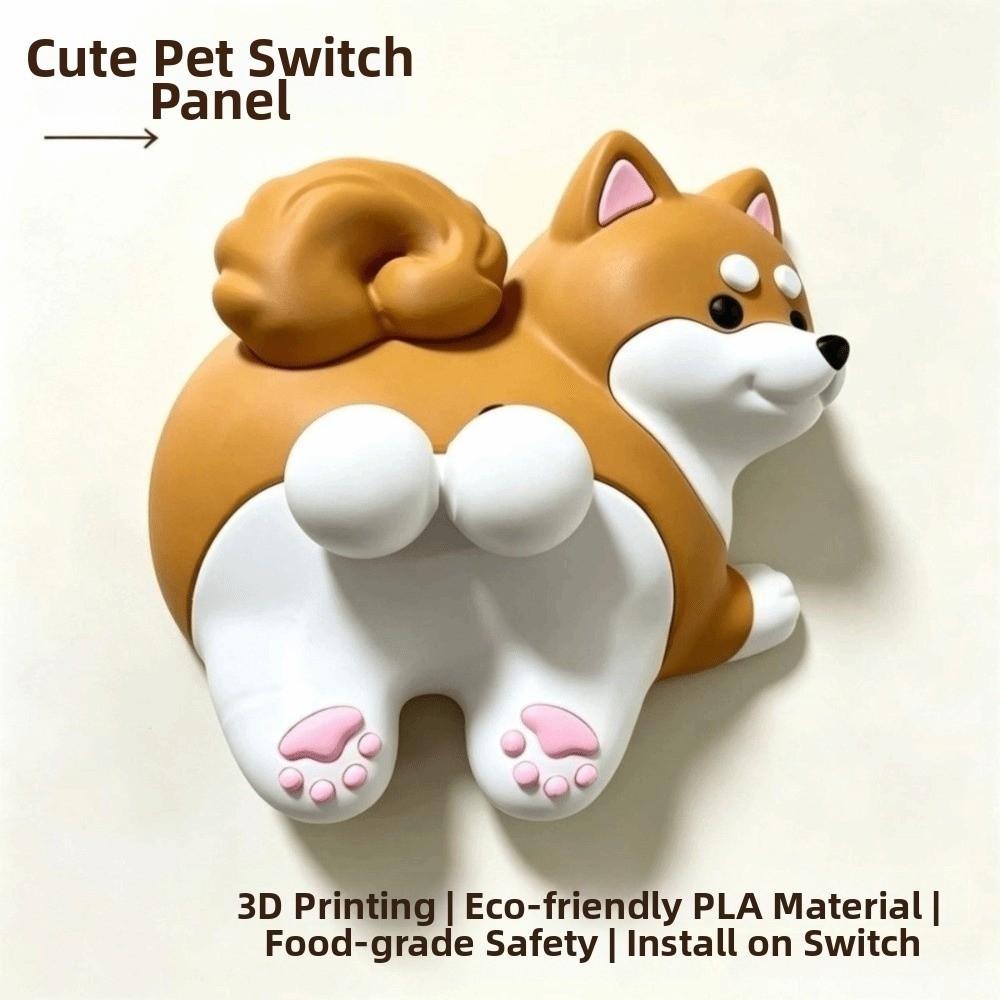 86 Wall Switch Wall Switch Plate Dog's Butt Creative Switch Ornament  Wall Switch Decor