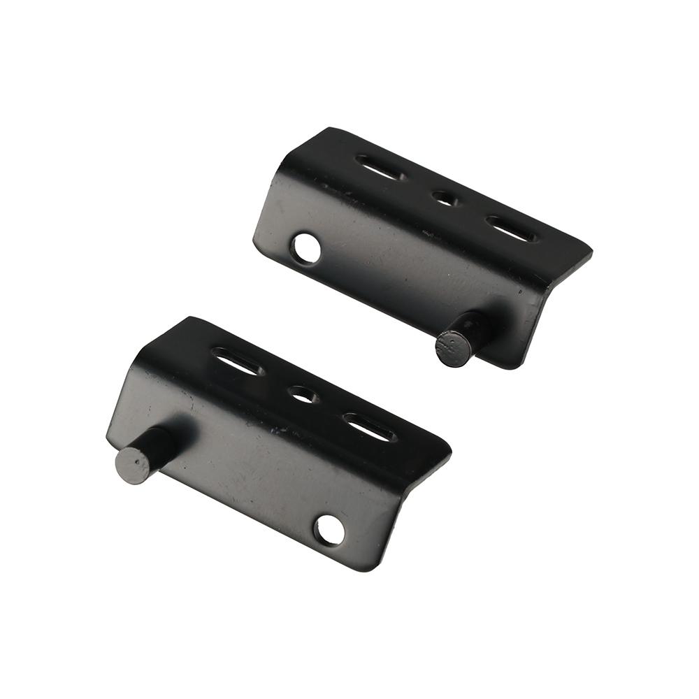 2pcs Multifunction Pivot Hinges Stainless Steel Black/Silver Concealed Shaft Heavy Duty With Bushing Upper Lower Hinge Clips