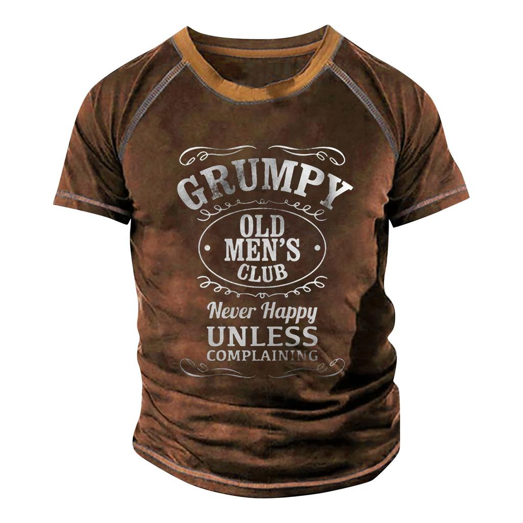 Pánské raglánové tričko s krátkým rukávem a kulatým výstřihem v retro stylu