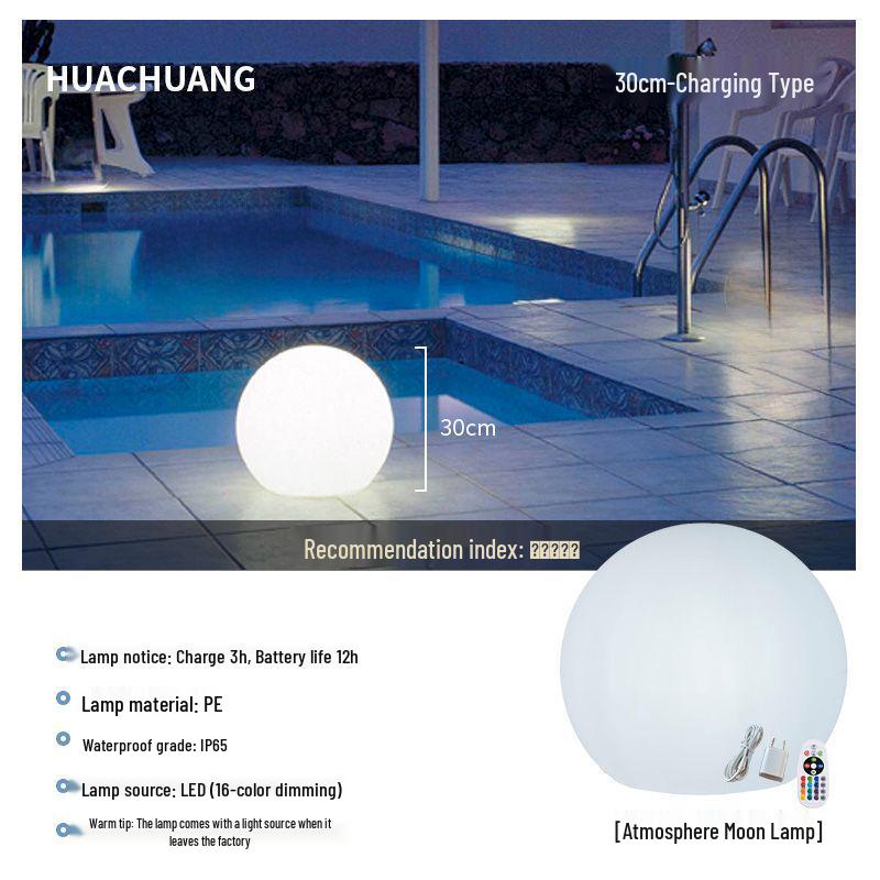 Solar Luminous Spherical Lawn Lamp: Waterproof Outdoor Atmosphere Light for Courtyard and Camping
