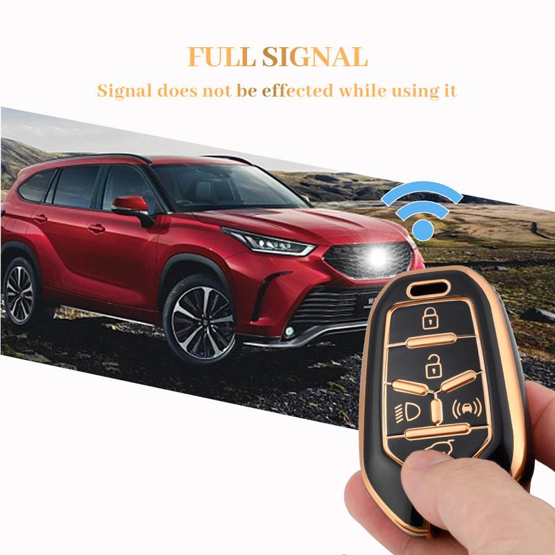 New Car Remote Key Case Cover Protector For Ssangyong Rexton Y400 Y450 G4 2021 2022 Holder TPU Shell Fob Accessories 5 Buttons