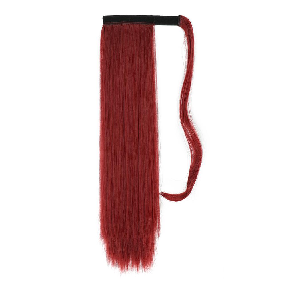 MISS WIG Women's Silky Straight Synthetic Clip In Drawstring Ponytail Hairpieces for Women Hair Extension