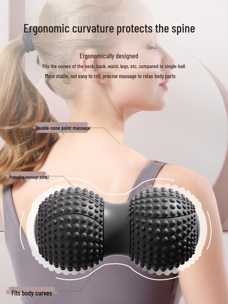 Peanut Fascia Ball: Foot, Lumbar & Neck Massage for Muscle Relaxation and Yoga Fitness.