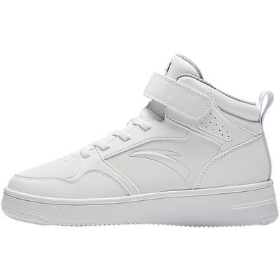 Tênis de Moda Versátil Antiderrapante Resistente ao Desgaste Leve Absorvente de Choque de Couro Sintético para Crianças Tênis Masculino Branco A12438004-3
