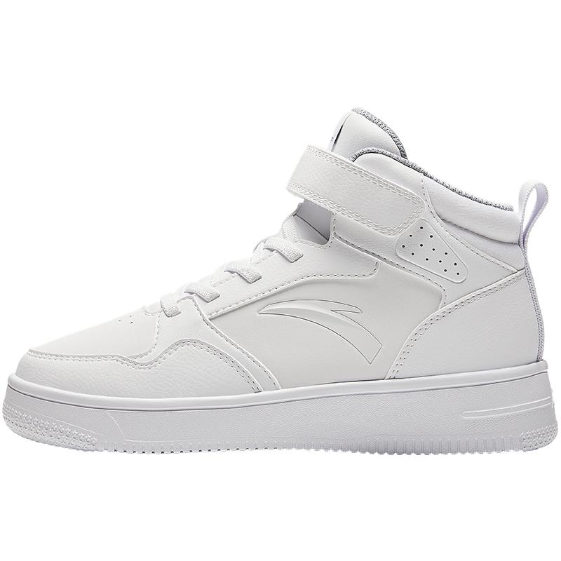 

Anta Kids Synthetic Leather Fashion Versatile Non-Slip Wear-Resistant Lightweight Shock Absorbing High-Top Sneakers Men Sneakers White A12438004-3 36
