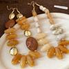 Irregular Acrylic Teardrop Necklace for Women Vintage Palace Style Jewelry Boho Collar