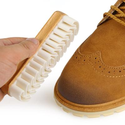 Yousheng 1/2Pcs Cleaning Brush Lightweight Burr-Free Ergonomic Grip Base Faux Leather Cleaner Shoe Maintenance Accessory