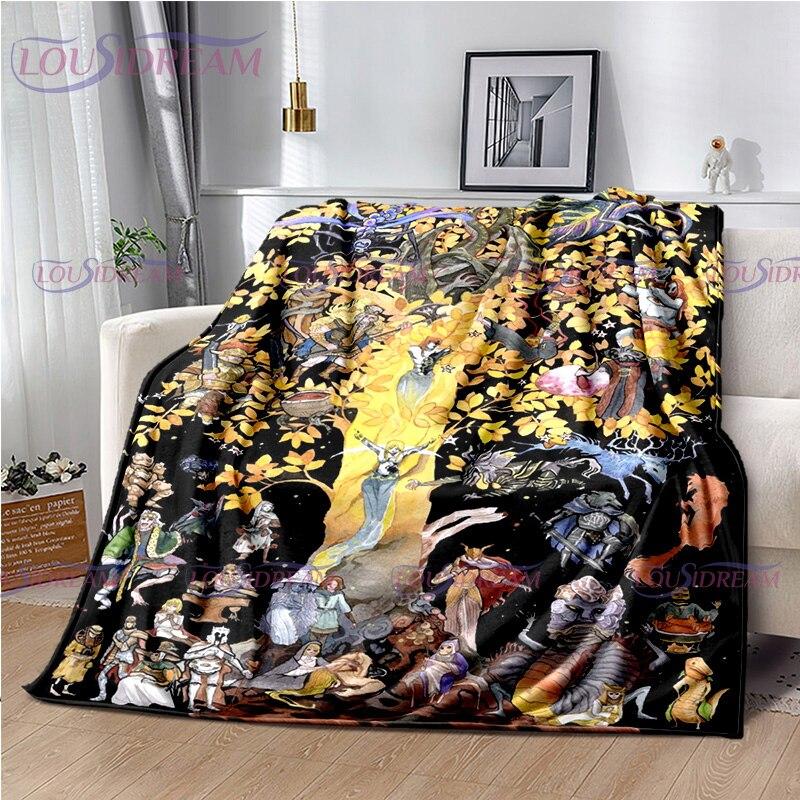 Personalized Elden Ring Blanket The Tarnished Print Flannel Blanket Ranni Soft Warm for Beds Throw Sofa Cover Bedspread