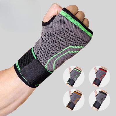 Single Badminton Riding Hand Guard Strength Weight Lifting Fitness Thumb Gloves Wrapped Around Wrist Pressure Sports Strap Wristband