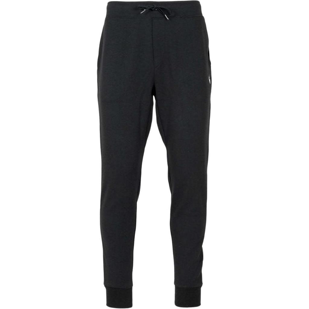 Polo Ralph Lauren FW22 Solid Color Logo Embroidered Elastic Waist Cuffed Sweatpants Men Sweatpants Black 710888283-001