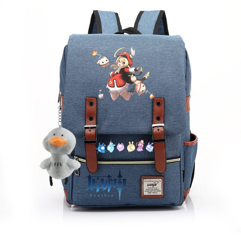 Yuanshen male and female students schoolbag anti-theft large-capacity backpack men's bag computer bag