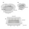Valentine's Day Photo Frame Resin Molds Rectangle Picture Frame Silicone Mold Heart Shape Epoxy Mold Handicraft Making