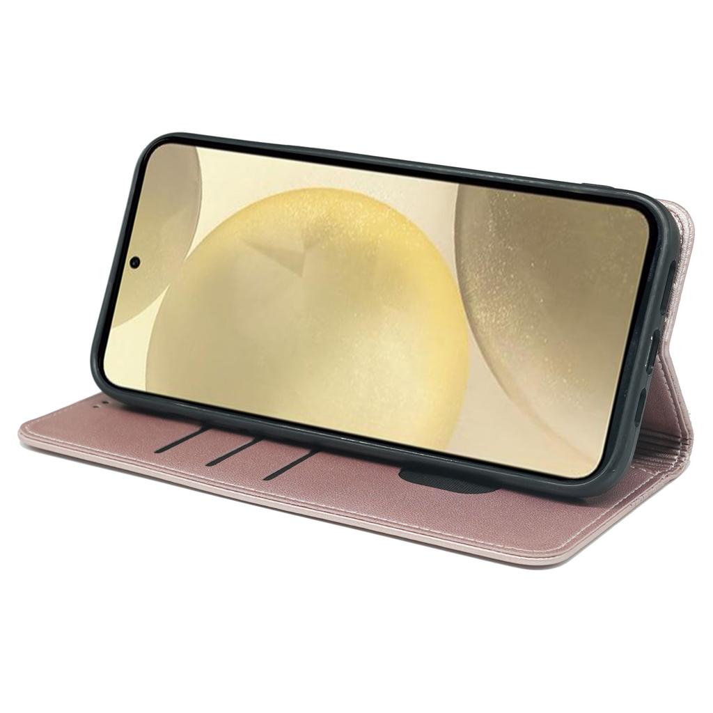 For Samsung Galaxy S24 FE Case Four-Leaf Clover Leather Phone Cover Flip Stand View