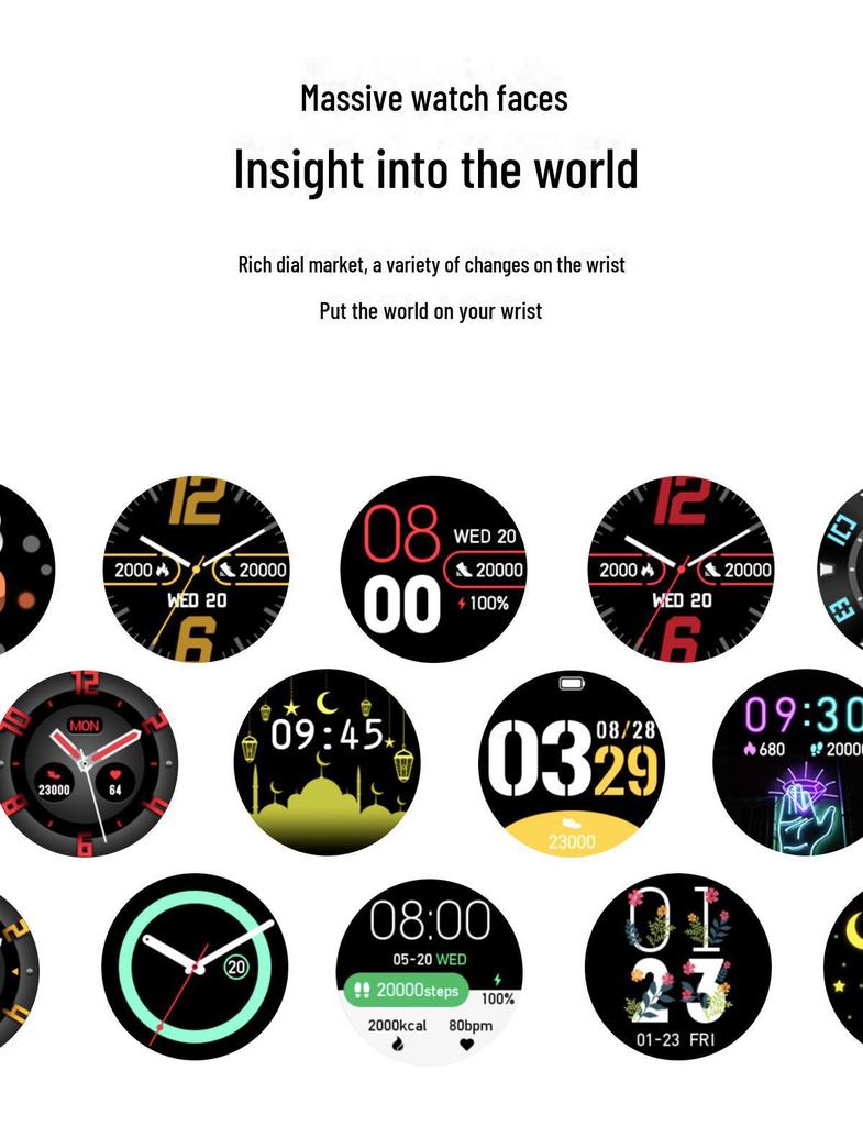 Waterproof Bluetooth Smart Watch with Blood Pressure & Sleep Detection - Sports & Health Monitoring Smart Watch