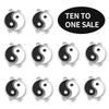 20Pz Ciondolo Lega Bagua Tai Chi Stile Cinese Smalto a Goccia Charms Yin Yang per Collana Braccialetto Orecchini Fai da Te Creazione Gioielli