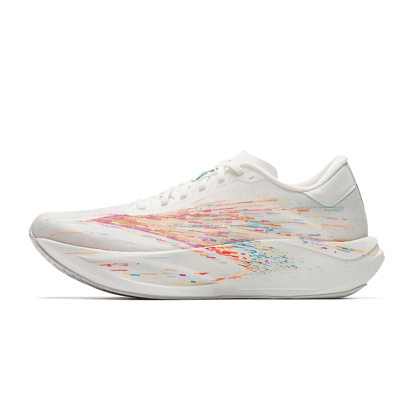 Anta Zone 2 Herzfrequenz 90 Textil, Synthetikleder Niedrig geschnitten Trainings Renn Laufschuhe Herren Weiß Orange Lila 112625579-5 40 white