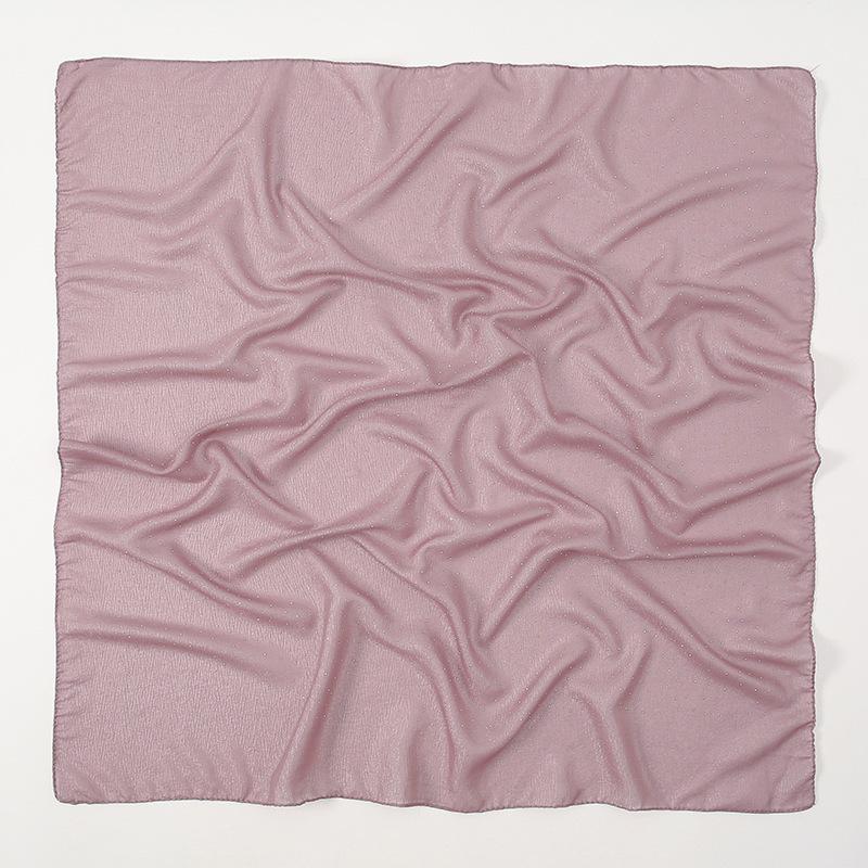 New Malaysia and Indonesia polyester material Gypsy star hot diamond headscarf solid color simple and versatile ethnic bag headscarf square scarf