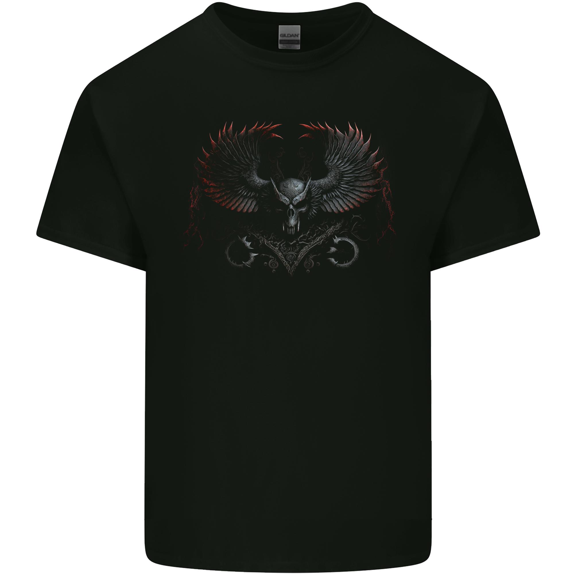 Master of Darkness Skull With Wings Unisexs Light Cotton TShirt S