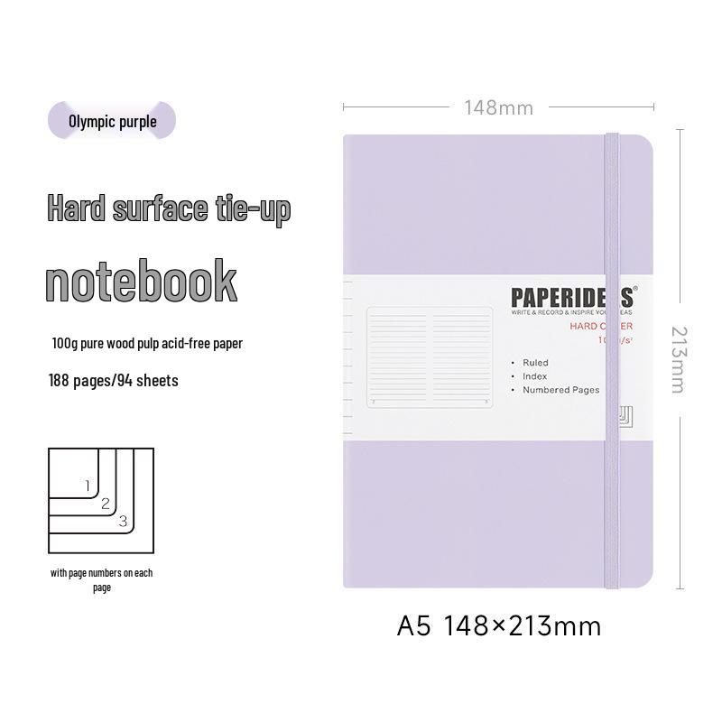 Блокнот PAPERIDEAS A5 в твердой обложке из ПУ кожи с сеткой Blank Pages